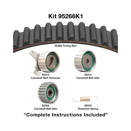 Dayco 95-98 Mazda 1.5L Timing Belt Kit, 95266K1 95266K1